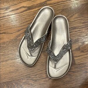 Mila Paoli 7 new Embellished Silver Sandals